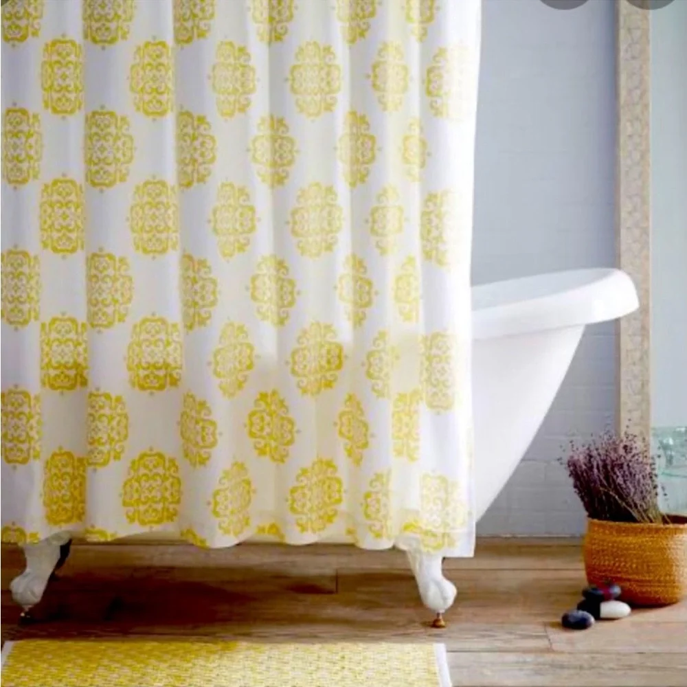 West Elm Scroll Medallion Shower Curtain - New in Package